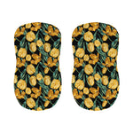 Yellow Tulip Floral Pattern Print Bar Stool Covers