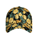 Yellow Tulip Floral Pattern Print Baseball Cap
