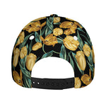 Yellow Tulip Floral Pattern Print Baseball Cap