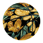 Yellow Tulip Floral Pattern Print Basketball