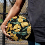 Yellow Tulip Floral Pattern Print Basketball