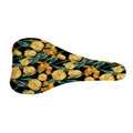 Yellow Tulip Floral Pattern Print Bicycle Seat Cover