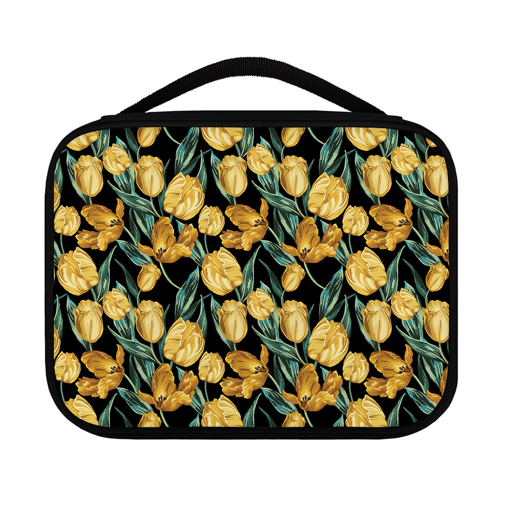 Yellow Tulip Floral Pattern Print Classic Bible Case