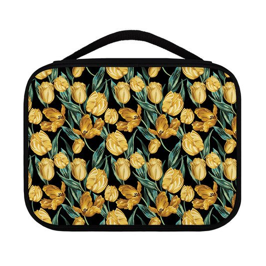 Yellow Tulip Floral Pattern Print Classic Bible Case