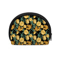 Yellow Tulip Floral Pattern Print Coin Purse