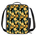 Yellow Tulip Floral Pattern Print Crossbody Lunch Bag