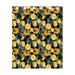 Yellow Tulip Floral Pattern Print Curtain