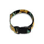 Yellow Tulip Floral Pattern Print Dog Collar