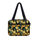 Yellow Tulip Floral Pattern Print Double Strap Bible Bag