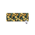 Yellow Tulip Floral Pattern Print Extended Mouse Pad