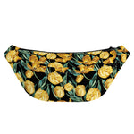 Yellow Tulip Floral Pattern Print Fanny Pack