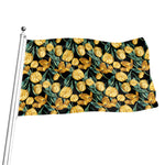 Yellow Tulip Floral Pattern Print Flag