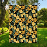 Yellow Tulip Floral Pattern Print Garden Flag
