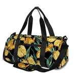Yellow Tulip Floral Pattern Print Gym Bag