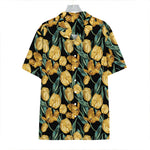 Yellow Tulip Floral Pattern Print Hawaiian Shirt