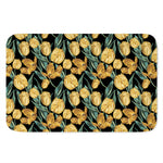 Yellow Tulip Floral Pattern Print Indoor Door Mat