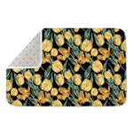 Yellow Tulip Floral Pattern Print Indoor Door Mat