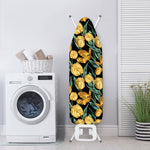 Yellow Tulip Floral Pattern Print Ironing Board Cover