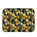 Yellow Tulip Floral Pattern Print Laptop Sleeve