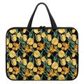 Yellow Tulip Floral Pattern Print Laptop Sleeve With Handle