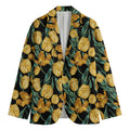 Yellow Tulip Floral Pattern Print Men's Blazer