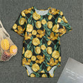 Yellow Tulip Floral Pattern Print Men's Bodysuit