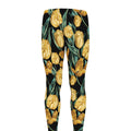 Yellow Tulip Floral Pattern Print Men's Leggings