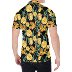 Yellow Tulip Floral Pattern Print Men's Shirt
