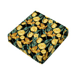 Yellow Tulip Floral Pattern Print Outdoor Seat Cushion Cover