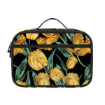 Yellow Tulip Floral Pattern Print Portable Lunch Bag