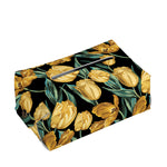 Yellow Tulip Floral Pattern Print Rectangle Tissue Box Cover