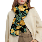 Yellow Tulip Floral Pattern Print Scarf