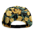Yellow Tulip Floral Pattern Print Snapback Cap