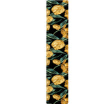 Yellow Tulip Floral Pattern Print Table Runner