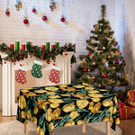 Yellow Tulip Floral Pattern Print Tablecloth