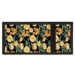Yellow Tulip Floral Pattern Print Trifold Wallet