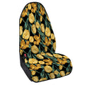 Yellow Tulip Floral Pattern Print Waterproof Car Seat Cover