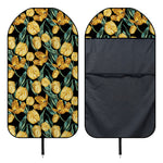 Yellow Tulip Floral Pattern Print Waterproof Car Seat Cover