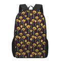 Yellow Tulip Flower Pattern Print 17 Inch Backpack