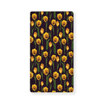 Yellow Tulip Flower Pattern Print Baby Crib Sheet