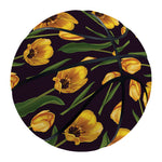 Yellow Tulip Flower Pattern Print Basketball