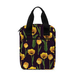 Yellow Tulip Flower Pattern Print Bible Tote Bag