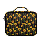 Yellow Tulip Flower Pattern Print Briefcase Bible Bag