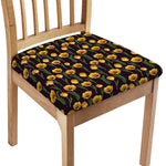 Yellow Tulip Flower Pattern Print Chair Cushion Cover