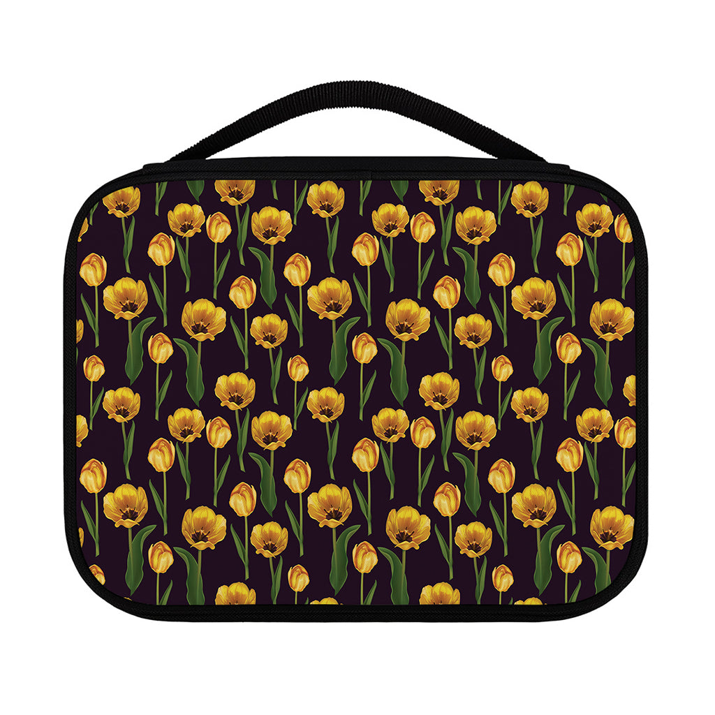 Yellow Tulip Flower Pattern Print Classic Bible Case