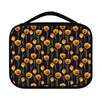 Yellow Tulip Flower Pattern Print Classic Bible Case