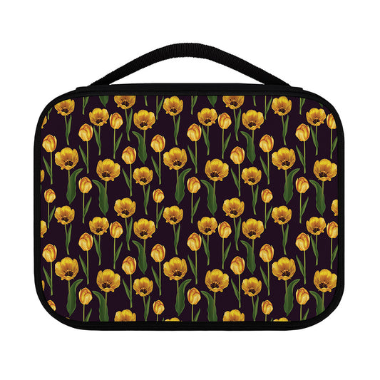 Yellow Tulip Flower Pattern Print Classic Bible Case