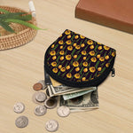 Yellow Tulip Flower Pattern Print Coin Purse