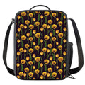 Yellow Tulip Flower Pattern Print Crossbody Lunch Bag