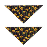 Yellow Tulip Flower Pattern Print Dog Bandana